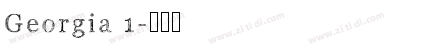 Georgia 1字体转换